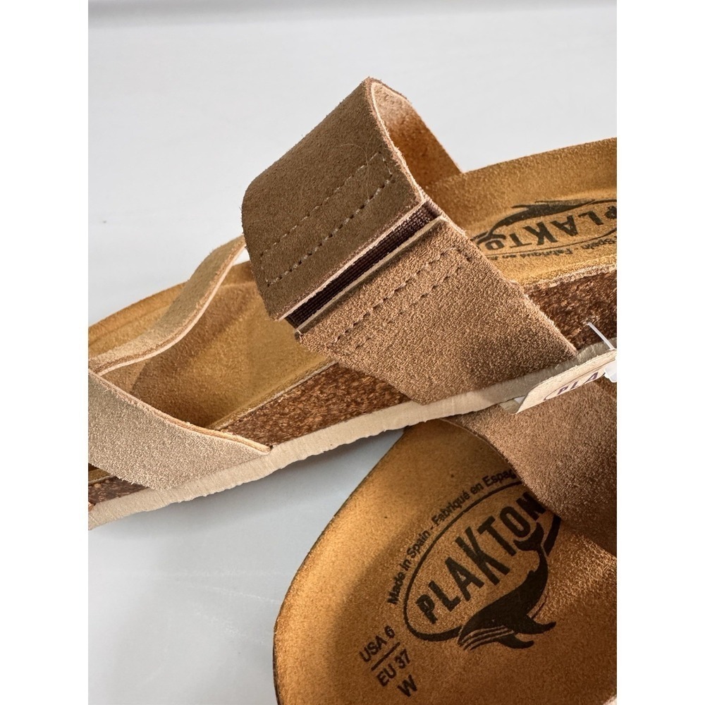 New Plankton AFELPADO Sandals Size 37 / 6.5 USA Beige / Tan 2025 Blair Leather - Picture 5 of 9